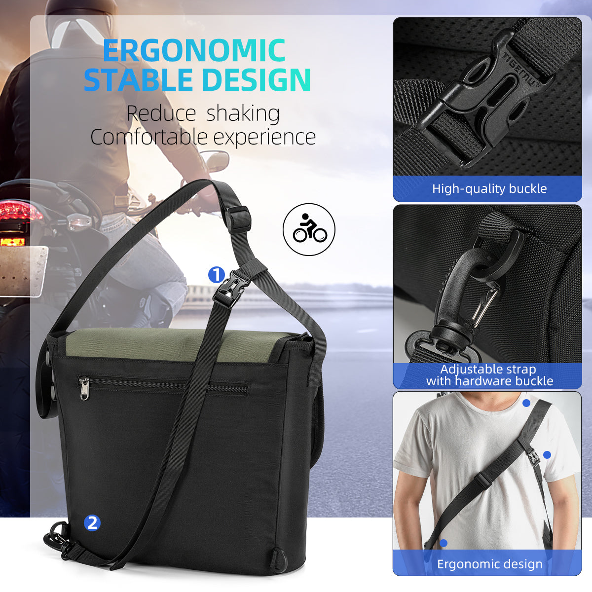 Tigernu New Messenger Bag Men Anti theft Travel Shoulder Bags Fashion Luxury Brand Bag Crossbody Bag Waterproof Male Bag For Men