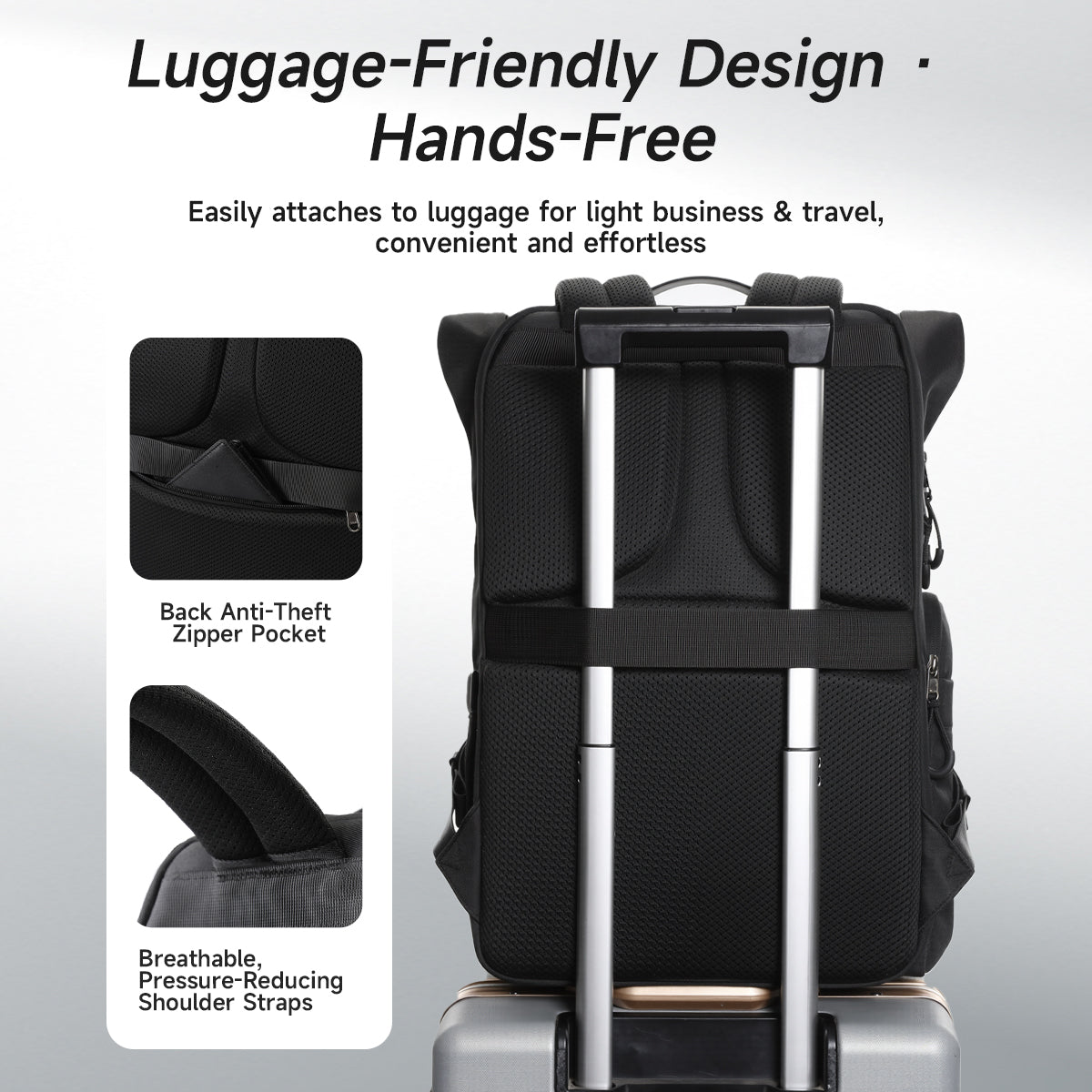 TIGERNU T-B91025 Expandable Travel Backpack 28-38L Laptop Compatible