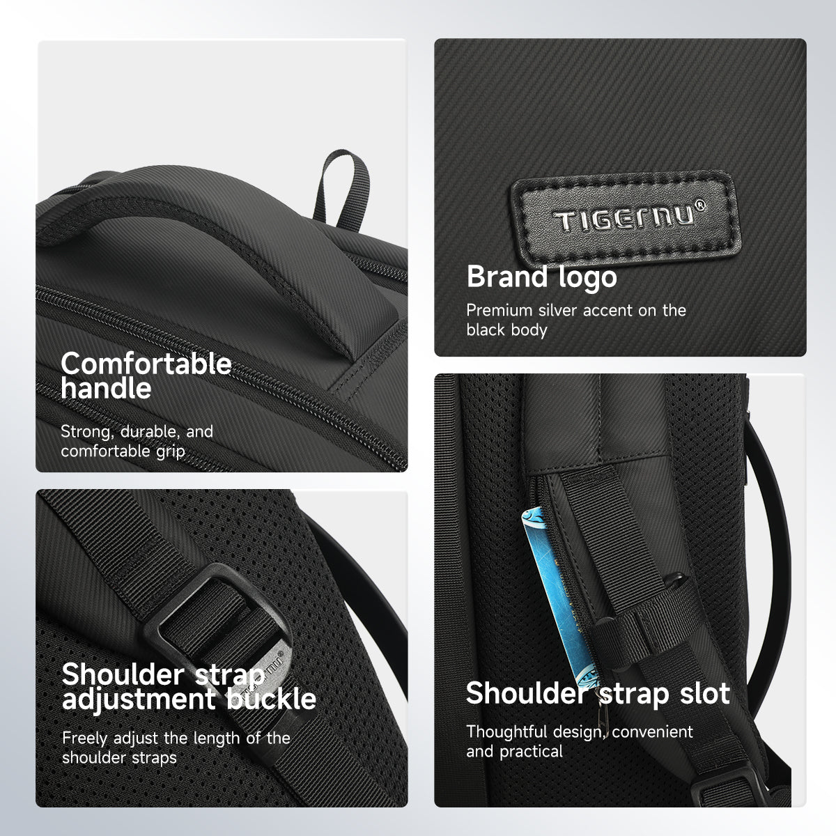 Tigernu Large Capacity Backpack Men Waterproof Travel Backpack Hiking Bags Laptop Backpacks For 14 15.6‘’ Rucksack Male Knapsack