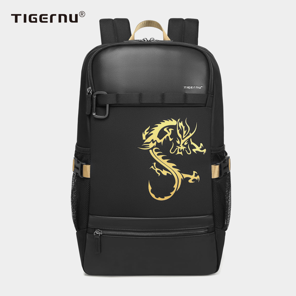 Lifetime warranty, Chinese men's backpack, 15.6 inch laptop backpack, fashionable waterproof anti-theft dragon series travel bag