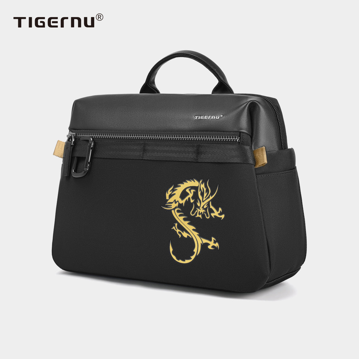 Lifetime warranty Fashion men's shoulder bag Chinese style handbag suitable for 11 inch tablet computer waterproof shoulder bag dragon series