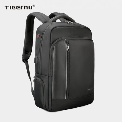 Side view of the black backpack model T-B3668