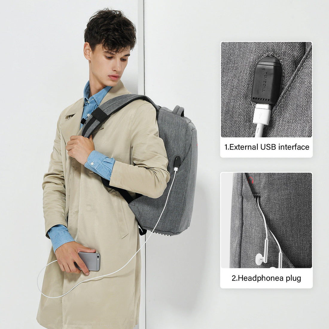 Tigernu backpack T-B3237USB