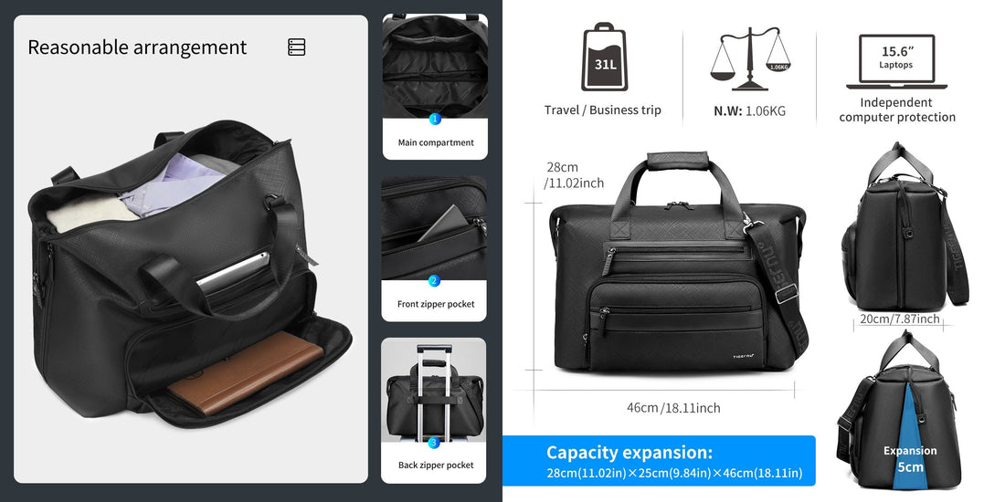 TIGERNU expandable travel bag T-N1026