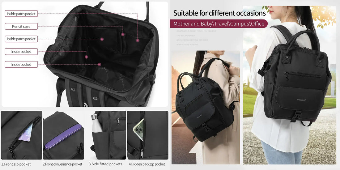 backpack laptop organization Amazon.com: TREKON Business Backpack, Water-Resistant, USB Charging Port, Multiple Pockets, Fits 15.6" Laptop, College, Travel & Work Bag : Electronics Product Details LOVEVOOK Laptop Backpack for Women