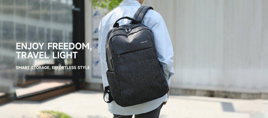 TIGERNU T-B3221 well-organized laptop backpack with multiple pockets, external USB charging port, back anti-theft laptop compartment, holds 2-3 sets of clothes, fits umbrella and water bottle, with power bank pocket