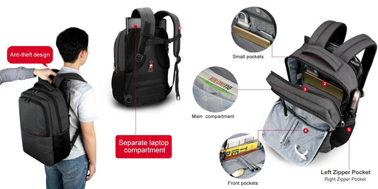 Experience ultimate comfort with the TIGERNU T-B3259 ergonomic laptop backpack. Features honeycomb elastic foam, 20kg load capacity, external USB charging, and 18L organization for laptops up to 15.6 inches.