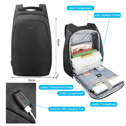 Discover how the T-B3615B anti-theft laptop backpack provides security and peace of mind during daily commutes. Features hidden zippers, USB charging, and ergonomic design perfect for students and professionals.