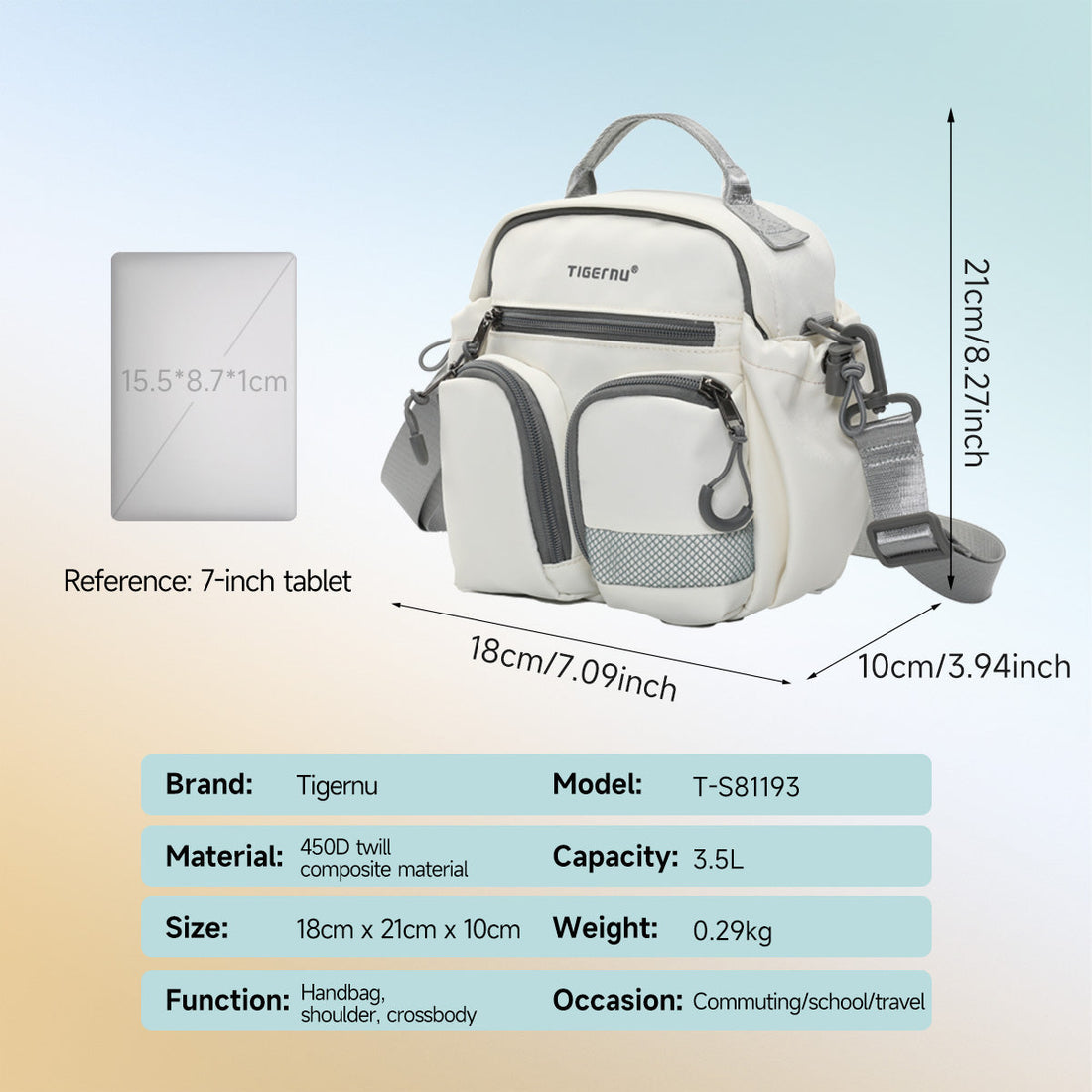 TIGERNU T-S81193 crossbody bag perfect for hands-free shopping at busy tourist destinations during peak travel season