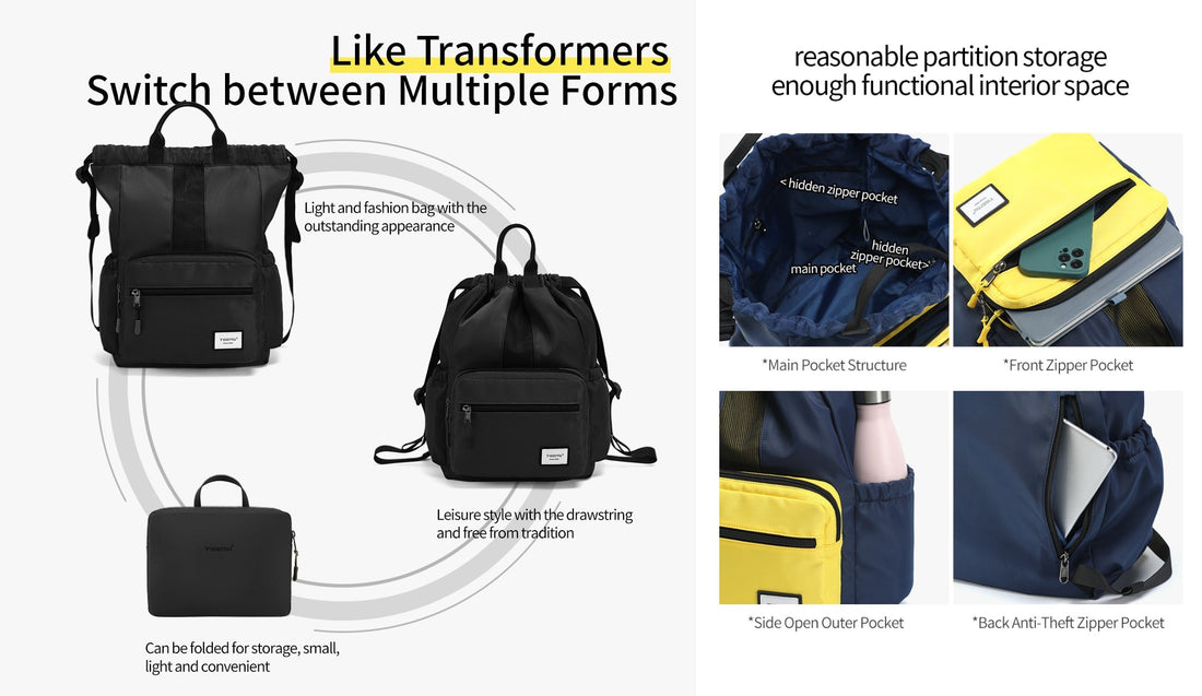 best drawstring backpack for travel Axel Lightweight shopping bags Best Drawstring Backpack for Active