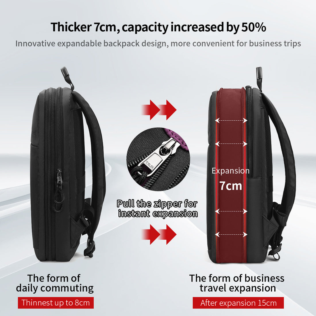 Tigernu Expandable Backpack T-B9013
