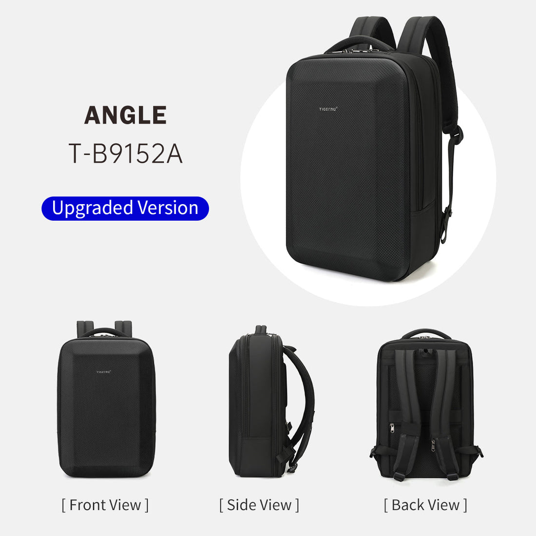 Discover the TIGERNU T-B9152A Hardshell laptop backpack - featuring revolutionary 180° opening design, shock-absorbing protection, wet/dry separation, and premium 900D nylon construction. Perfect for students, professionals, and daily commuters.