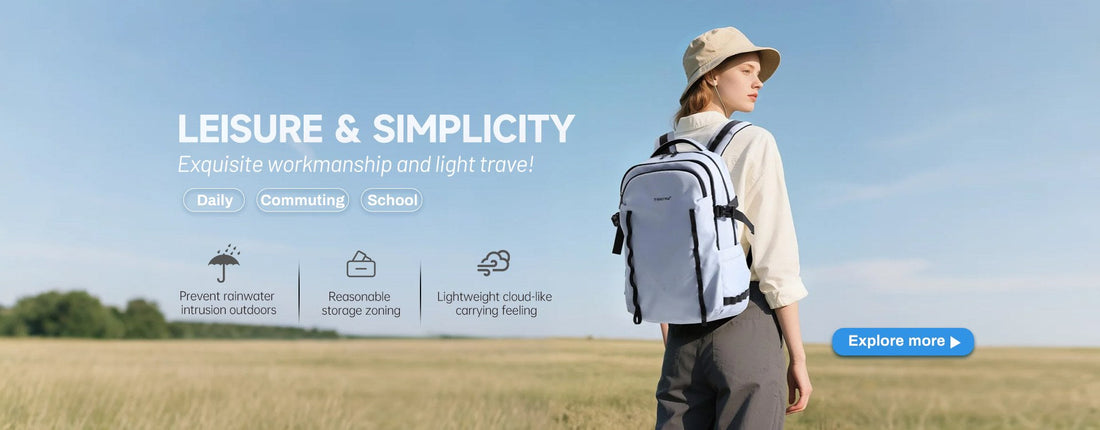 TIGERNU travel backpack with 23L capacity, dedicated 15.6-inch laptop compartment, waterproof 300D material, and multiple organized pockets — perfect for students, professionals, and daily commuters