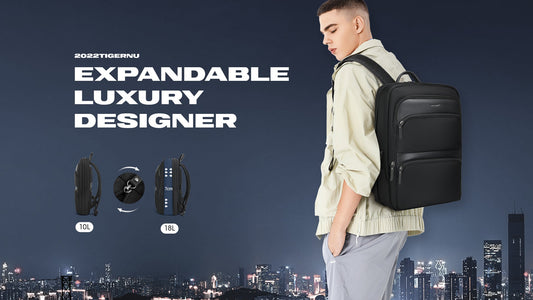 Expandable Men Backpack: TIGERNU T-B9121 with Dedicated Laptop Compartment & Rich Storage