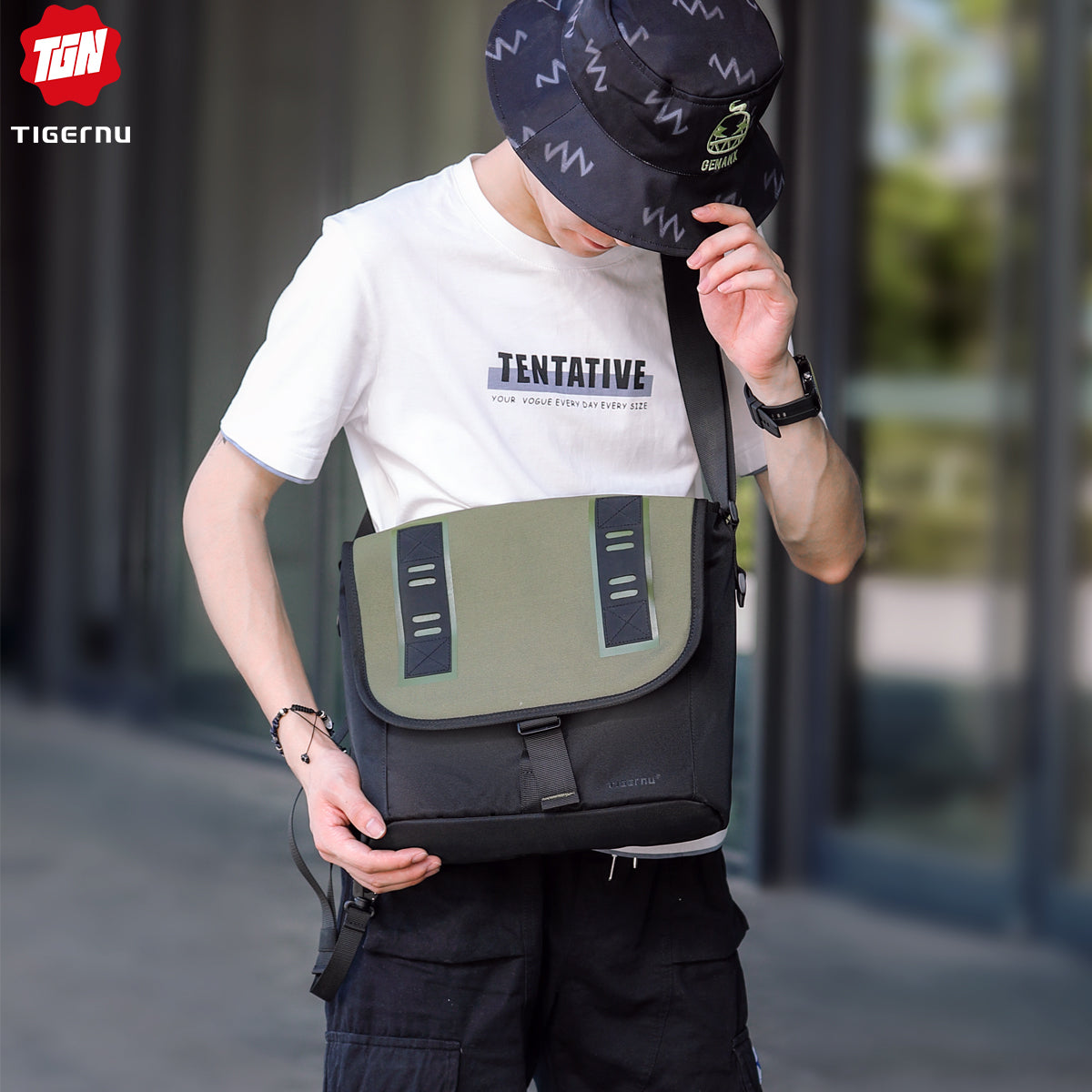 Tigernu New Messenger Bag Men Anti theft Travel Shoulder Bags Fashion Luxury Brand Bag Crossbody Bag Waterproof Male Bag For Men