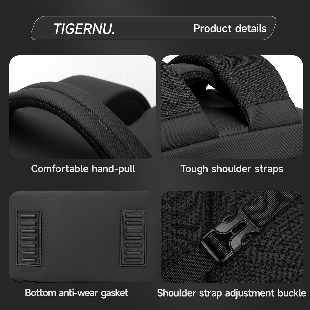 TIGERNU T-B91020 Professional Camera Backpack with Side Cache & Customizable Partitions