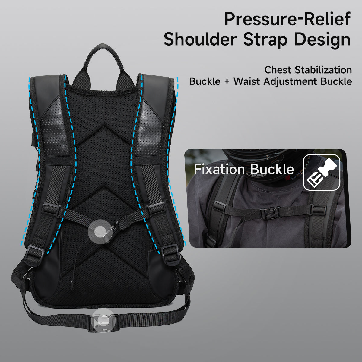 TIGERNU T-B9888 Waterproof Cycling Backpack 8L Full-Face Helmet Compatible