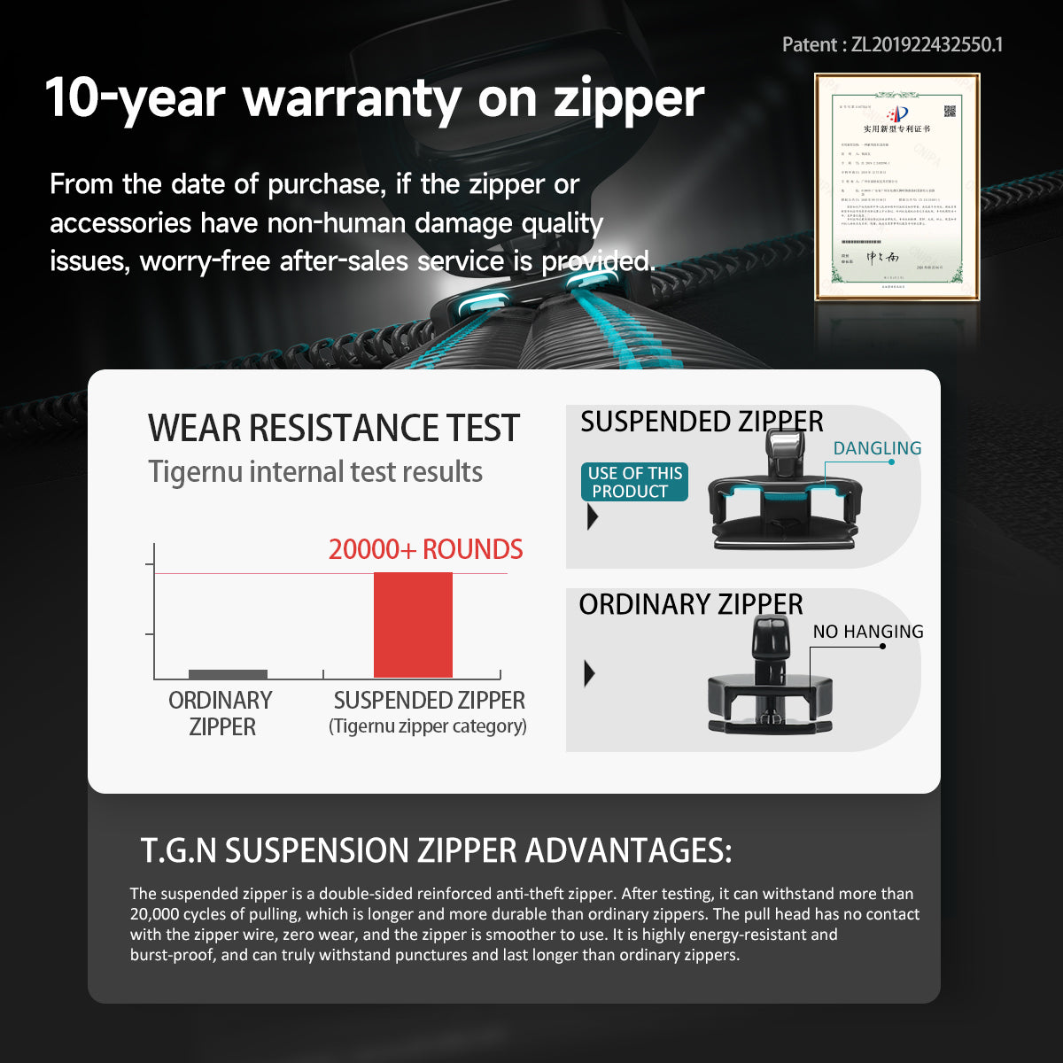 Sac banane multi-compartiments TIGERNU T-S81119 3 L avec sangle rotative