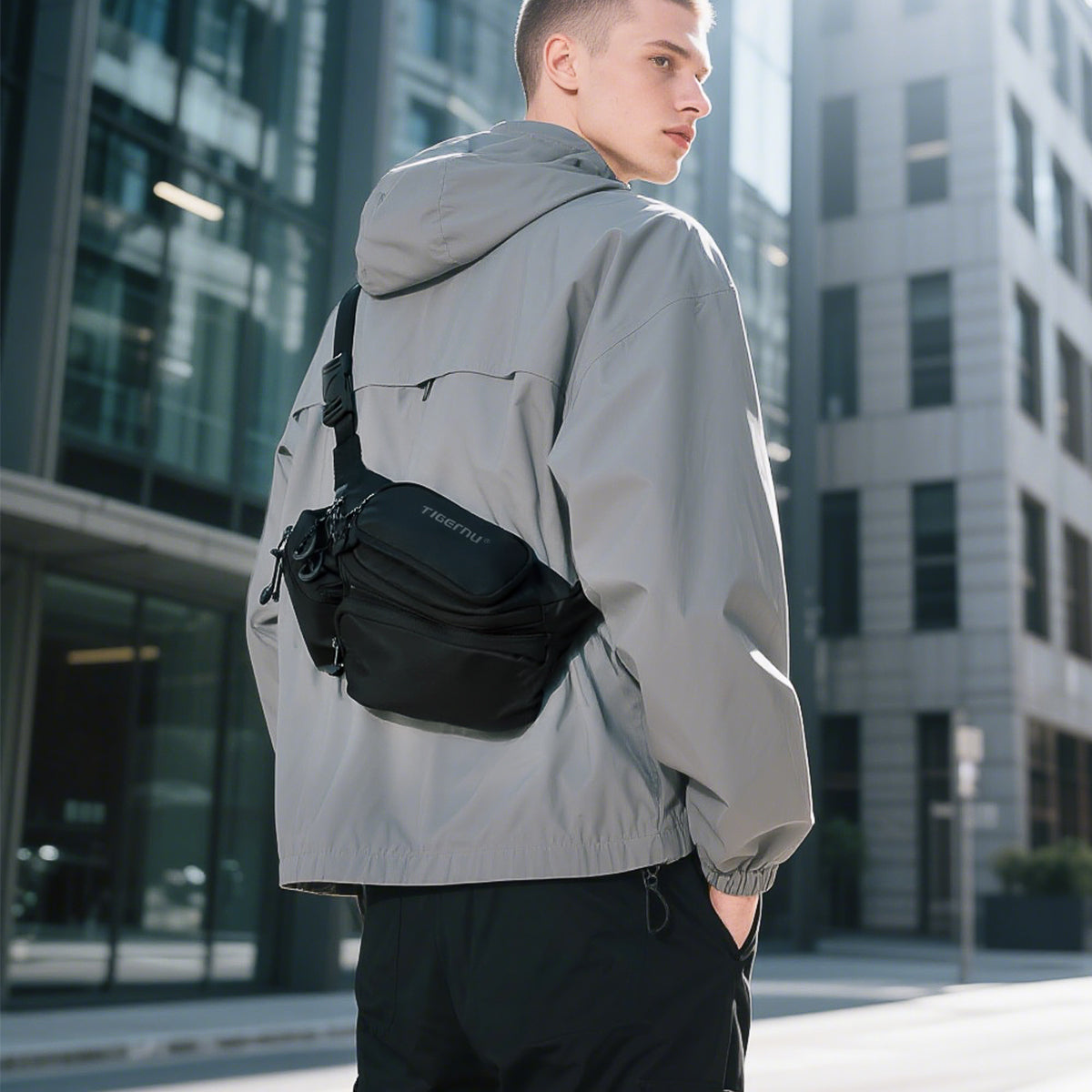 TIGERNU T-S81119 Multi-Compartment Waist Bag - Thumbnail 3