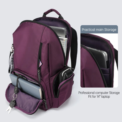 14 inch laptop compartment in women's backpack