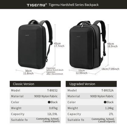 Sac à dos pour homme, style professionnel, 15,6 pouces, extensible, fin, pour ordinateur portable, tendance, antivol, pour jeunes 