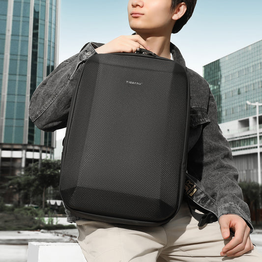 TIGERNU Lifetime Warranty Business Style Men's Backpack 15.6 "Expandable Slim Men's Notebook Backpack Fashion Anti theft Youth Bag - detail view