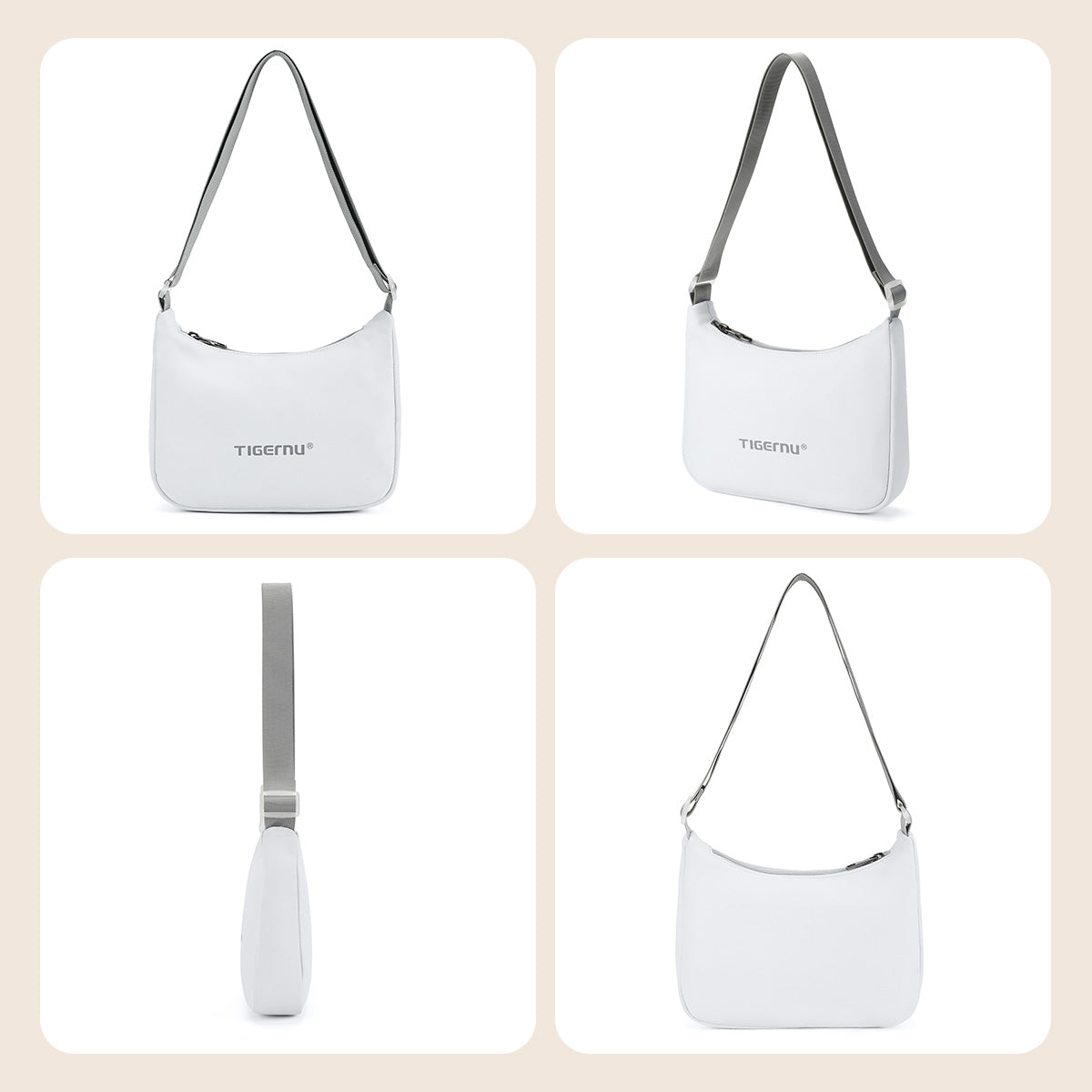 TIGERNU T-S81188 Sac à bandoulière compact 2 L compatible tablette multi-compartiments