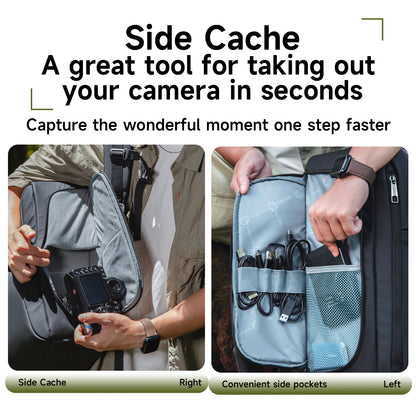 TIGERNU T-B91020 Professional Camera Backpack with Side Cache & Customizable Partitions