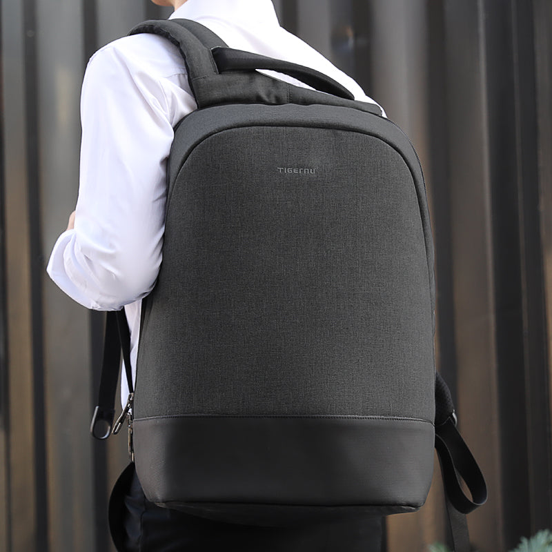 Tigernu Light Weight Travel Male Mochila School Backpack With USB Charging Port Men Fashion 15.6inch Laptop Backpack Male Travel