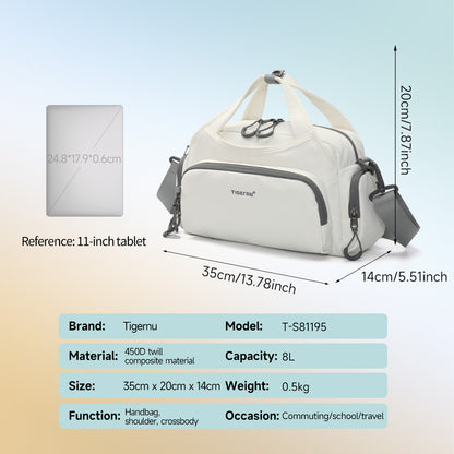 TIGERNU T-S81195 Sac à main polyvalent 8 L à compartiments multiples avec bretelles ergonomiques