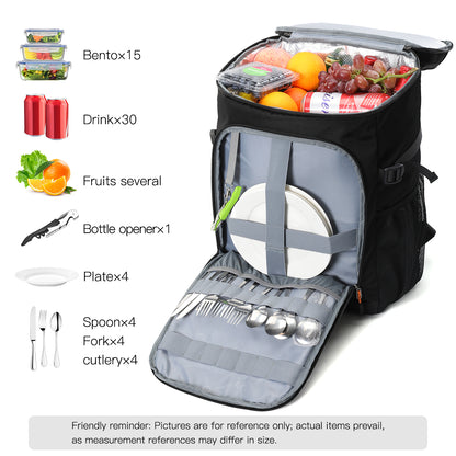 High Quality Custom Logo Portable Cooler Bags Multifunctional Heat Cold Preservation Picnic Bag Outdoor Camping Backpack