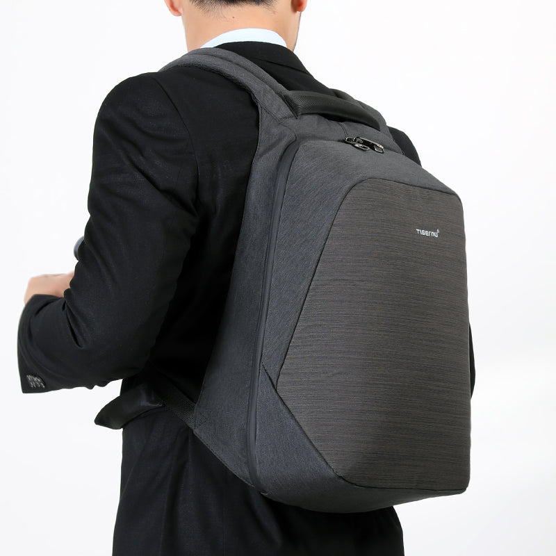 Tigernu T-B3351 15.6 inch black USB mochilas fashion college student school business bags male laptop backpacks for men