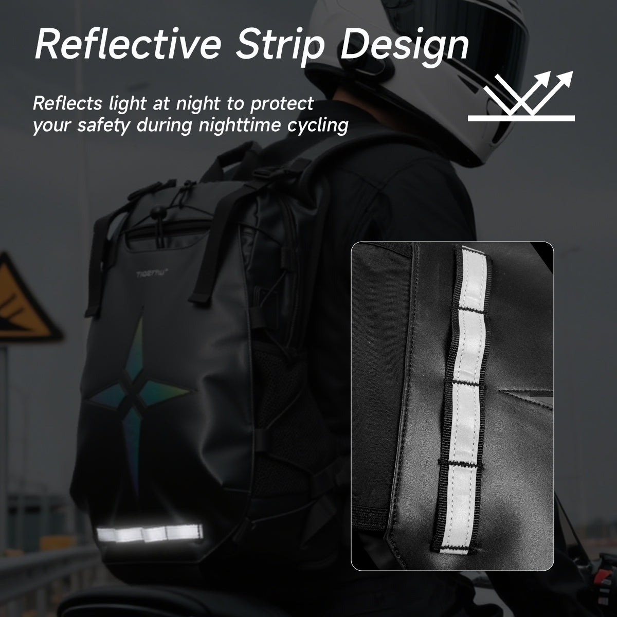 TIGERNU T-B9888 Waterproof Cycling Backpack 8L Full-Face Helmet Compatible