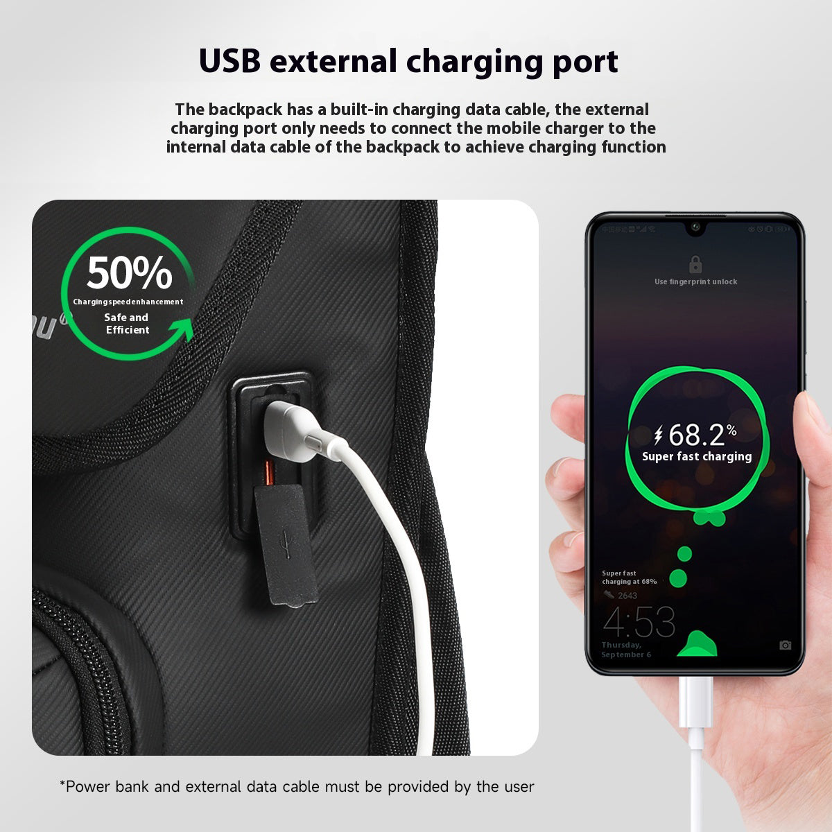 TIGERNU T-B91115 Business Backpack with USB Charging Port & Multi-Layer Organization