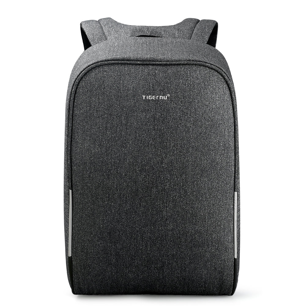 Tigernu T-B3213HC Backpack for men boys travel outdoor big bag with usb charging anti theft black gray leisure style fits for 15.6