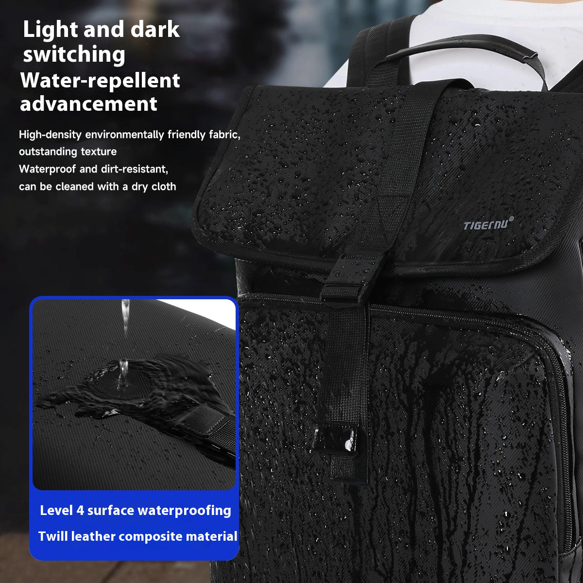 TIGERNU T-B91115 Business Backpack with USB Charging Port & Multi-Layer Organization