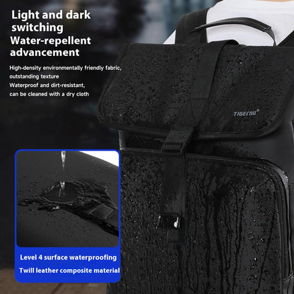 TIGERNU T-B91115 Business Backpack with USB Charging Port & Multi-Layer Organization