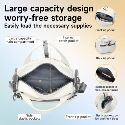 TIGERNU T-S81195 Sac à main polyvalent 8 L à compartiments multiples avec bretelles ergonomiques