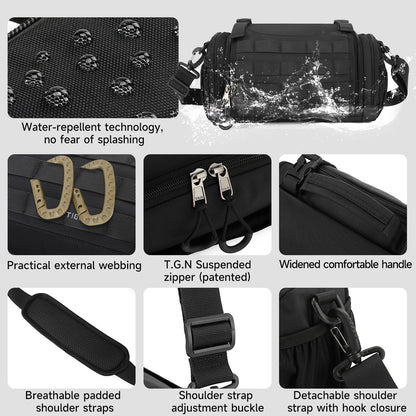 TIGERNU T-S81169 Sports Duffel Bag 7L Waterproof with Full Flap Double Zipper