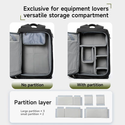 TIGERNU T-B91020 Professional Camera Backpack with Side Cache & Customizable Partitions