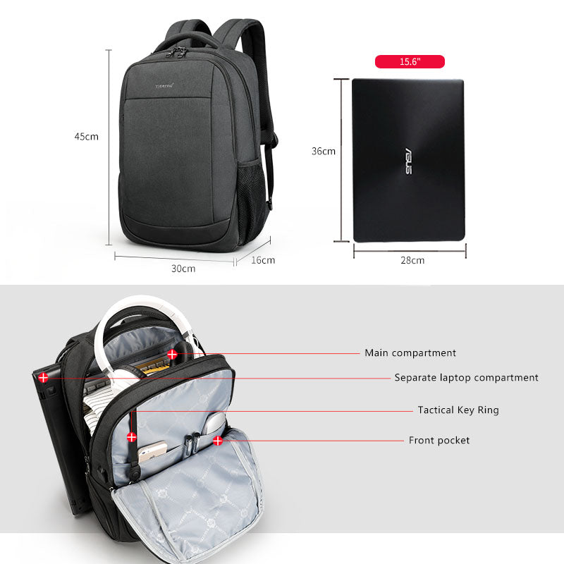 Tigernu New Arrival Male Mochilas 15.6" Laptop Backpacks For Men Anti Theft Fashion School Bag Bagpack Women Solid Rucksack Bags