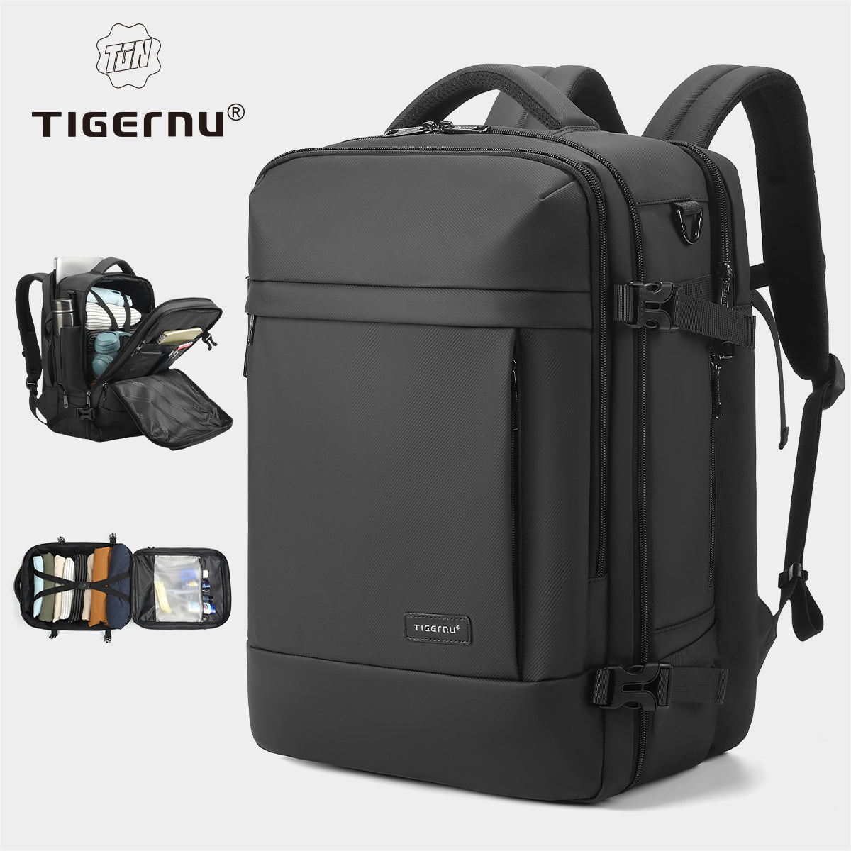 backpacks for mens travel Tigernu Large Capacity Backpack Men Waterproof Travel Backpack Hiking – TIGERNU