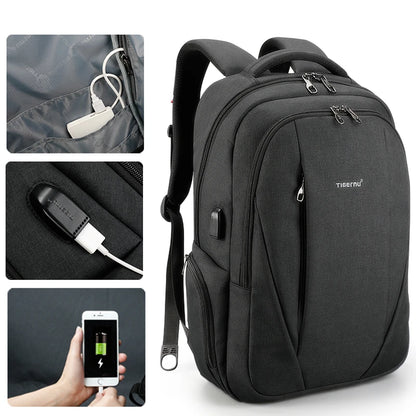 Tigernu Multifunction USB Fast Charge 15.6 Laptop Backpacks Men Ant... – TIGERNU