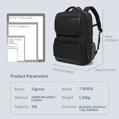 17 inch laptop compartment large backpack