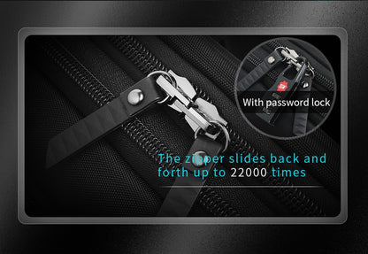 lockable zipper laptop backpack
