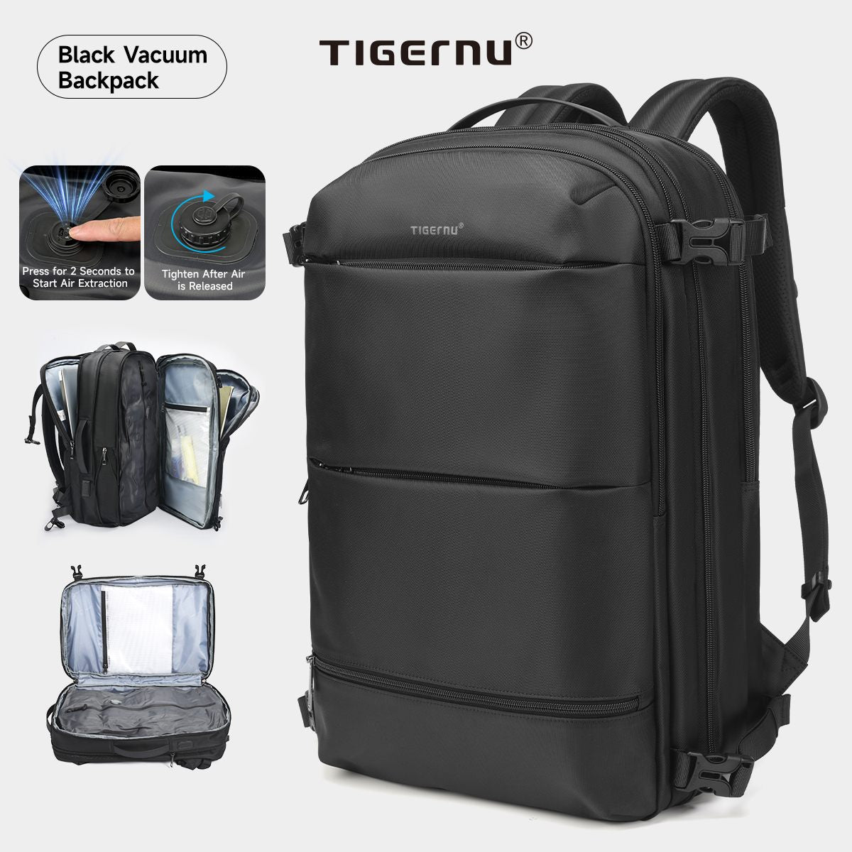 Tigernu nouveau T-B9831 grande capacité 27L à 37L sac à dos de voyage pour ordinateur portable 