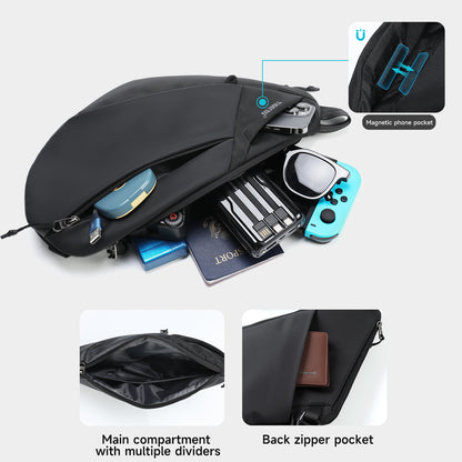 TIGERNU T-S81292A Lightweight Anti-Theft Sling Bag with Magnetic Snap Buckle (3.2L)
