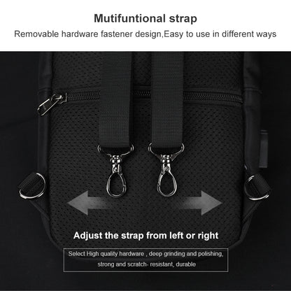 Tigernu High Quality USB Charging 9.7" iPad Men Water Repellent Chest bag Fashion Casual Chest bags For men