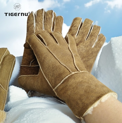 Tigernu Leather gloves with plush insulation
