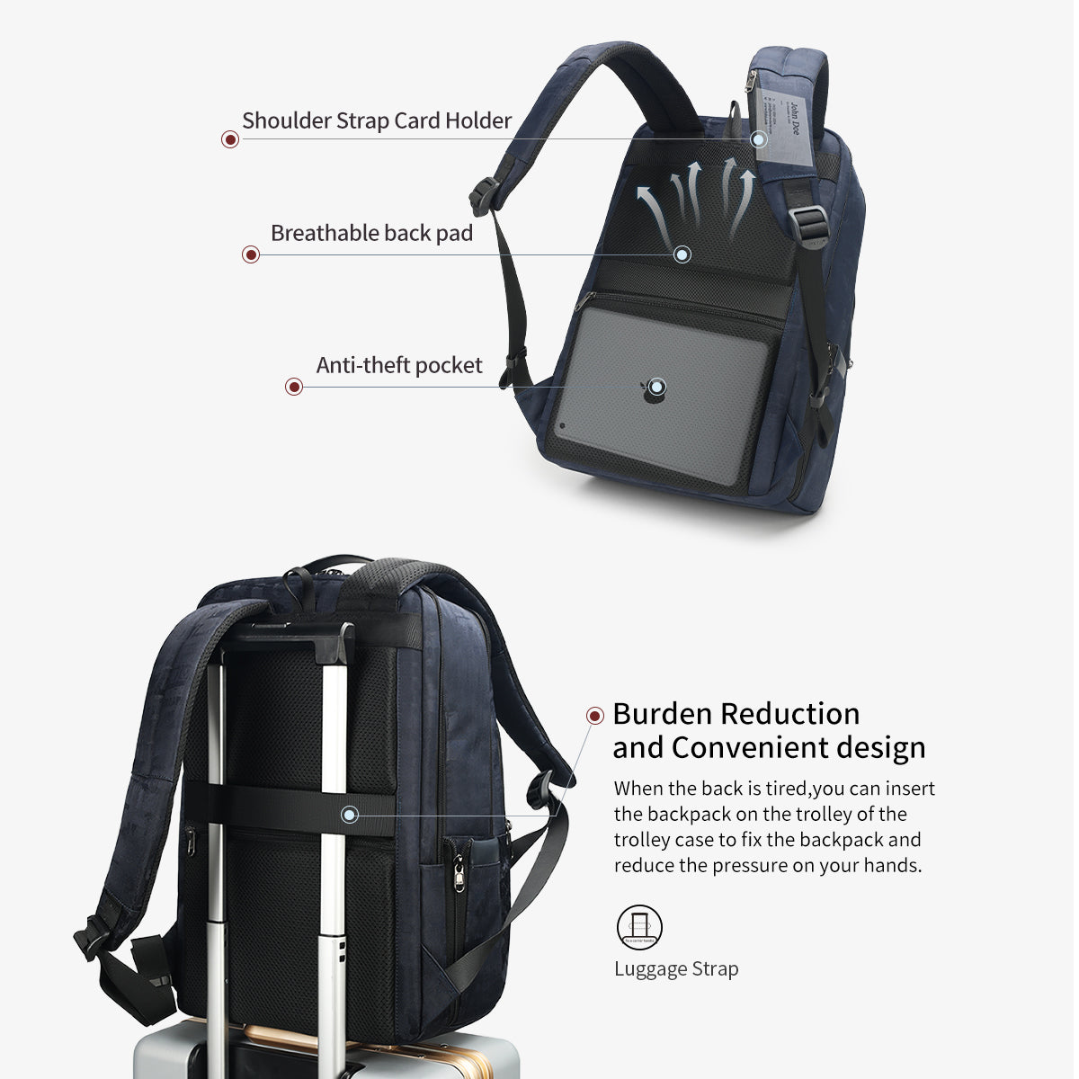 Tigernu Men Retro Series Men's Waterproof 15.6" Laptop Backpack Bags